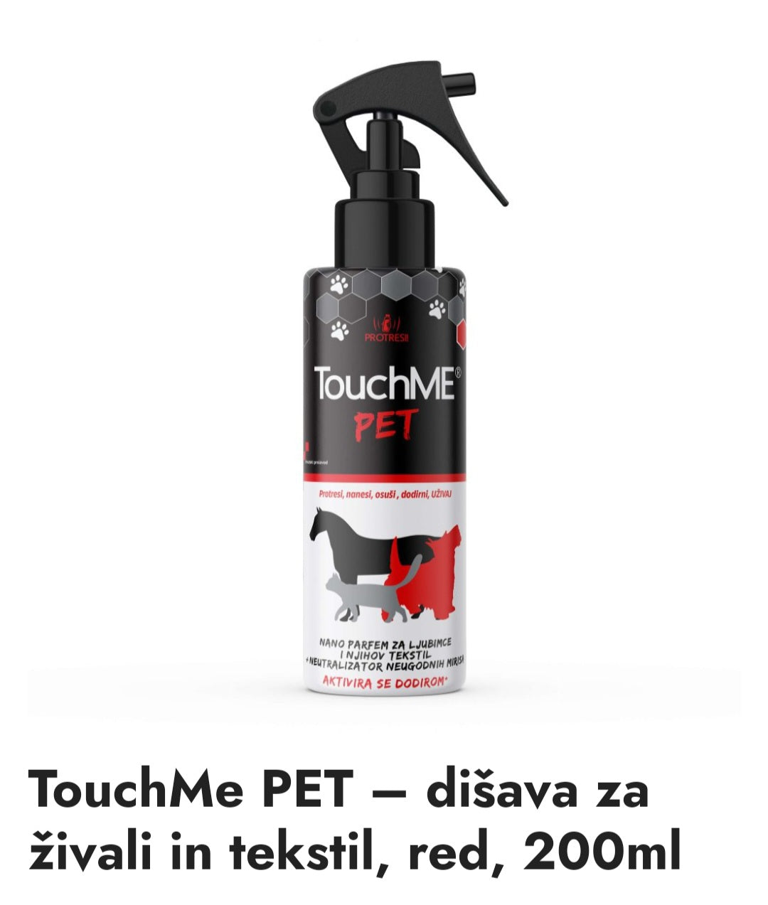 TouchME PET RED - dišava za živali in tekstil 200 ml