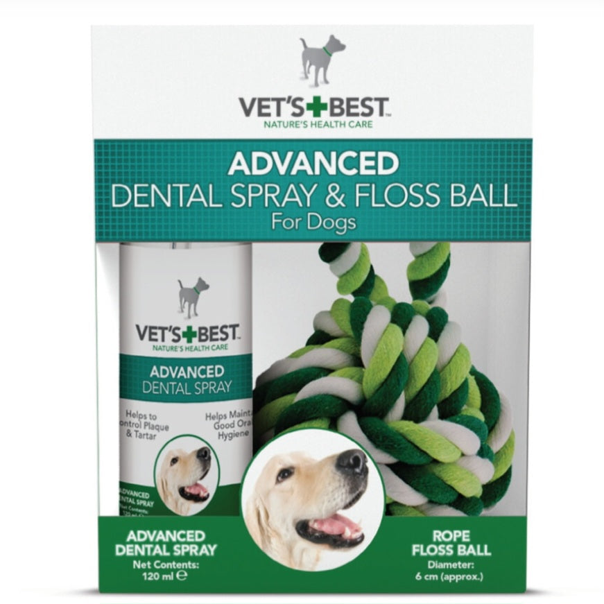 Vet's Best Advanced dental pršilo in zobna nitka