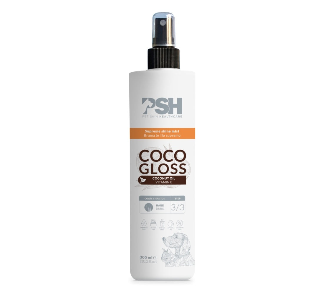 PSH Coco Gloss – negovalni losjon za teksturo in lesk, 300 ml