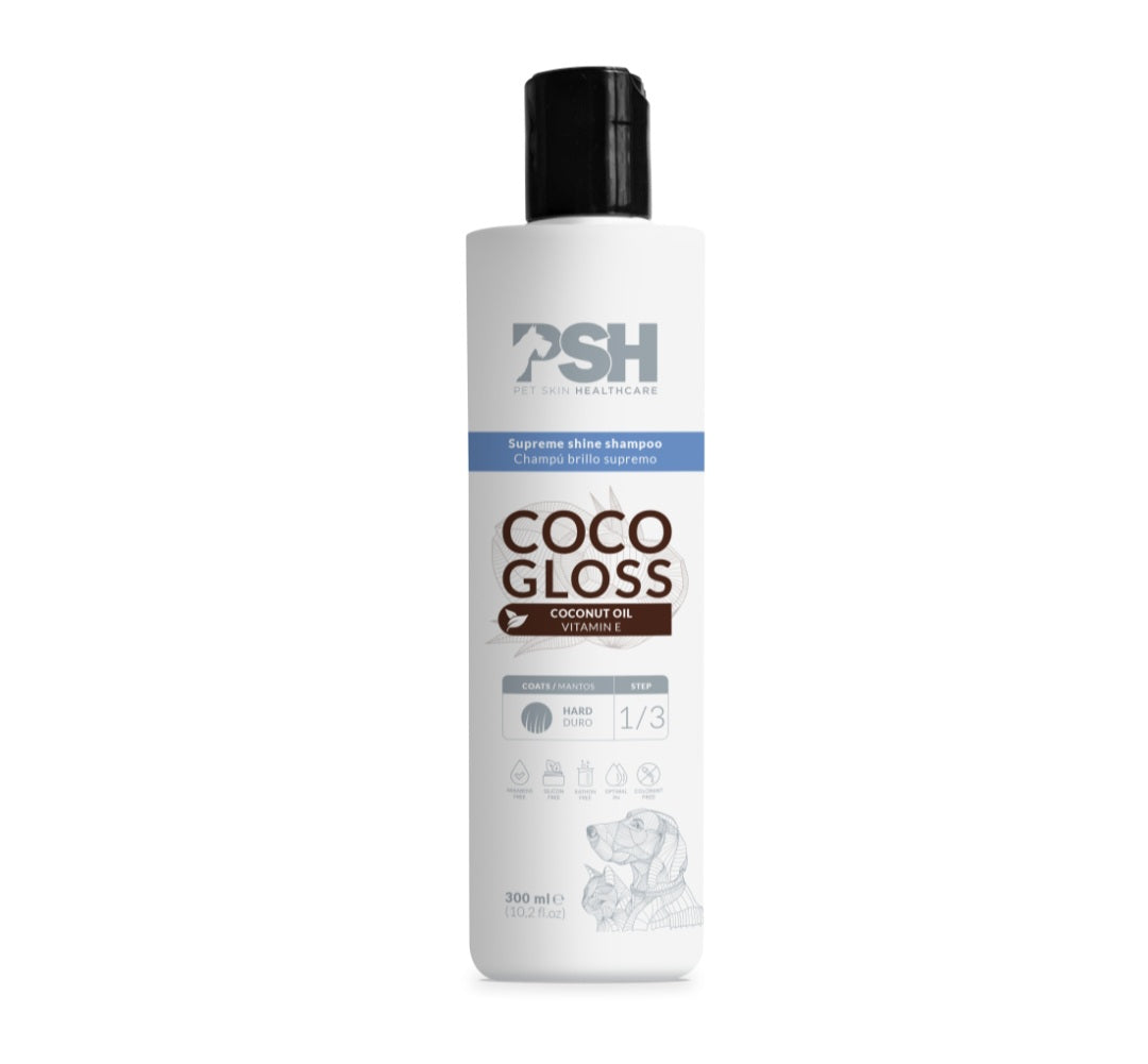PSH Coco Gloss – šampon za kratko dlako in teksturo, 300 ml