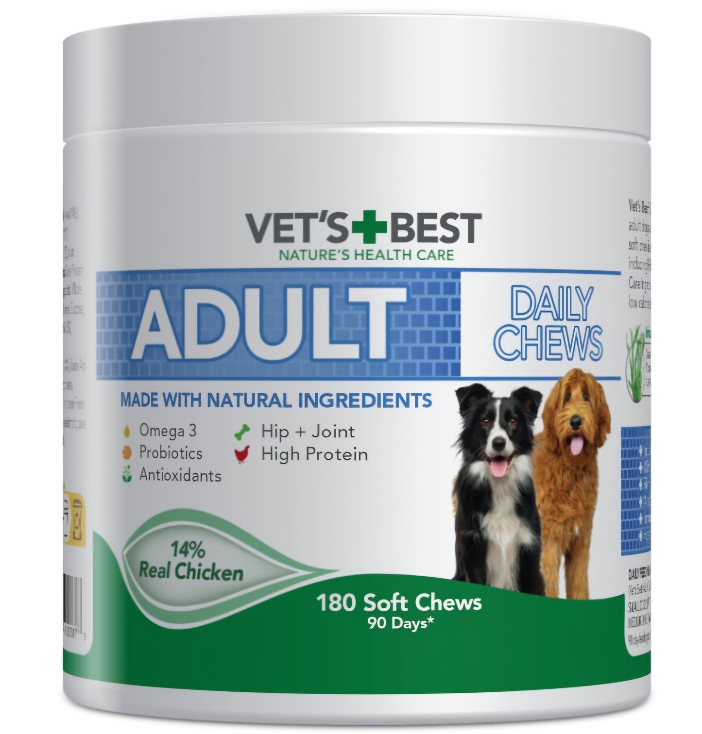 Vet's Best Adult daily chews - 180 tab, tablete za odrasle pse