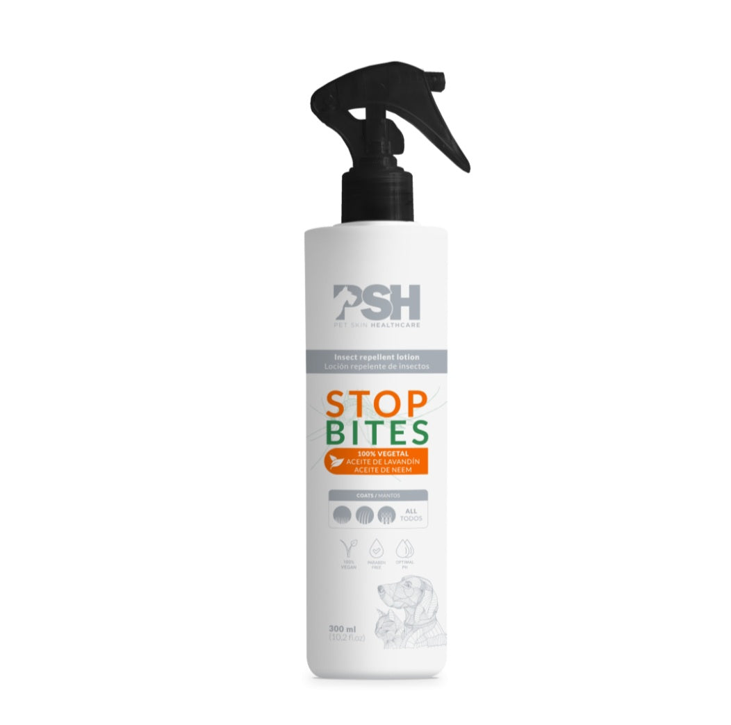PSH Stop Bites, naravno pršilo proti klopom in mrčesu za pse, 300 ml